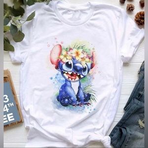 Brand New Cute Stitch White Shirt Size M